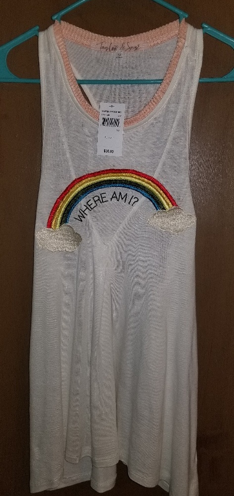 Cute colorful tank By Taylor & Sage, Very Detailed Embroidery.  Size XS